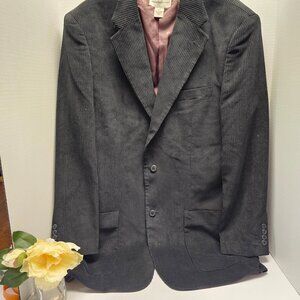 Mens PRONTO UOMO Black Corduroy Lined Sport Jacket Blazer XLT XL